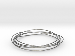 Mobius Wire Bracelet in Fine Detail Polished Silver