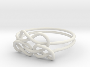 Bows Ring in White Natural Versatile Plastic