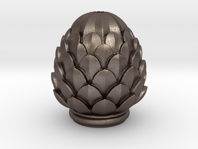 Pine Cone in Polished Bronzed Silver Steel