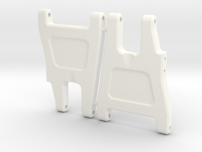 NIX63551 - RC10 wide rear arms in White Processed Versatile Plastic
