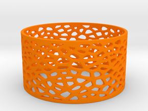 Voronoi Bracelet 78mm in Orange Processed Versatile Plastic