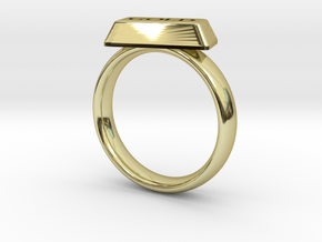 Gold Bar Ring in 18k Gold Plated Brass: 8 / 56.75