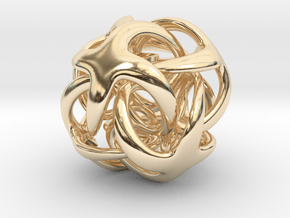 Octa Digisol - 22mm pendant in 14k Gold Plated Brass