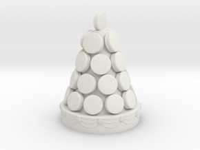 Macarons Tower in White Natural Versatile Plastic