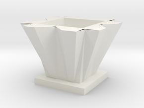 Vase 4 in White Natural Versatile Plastic