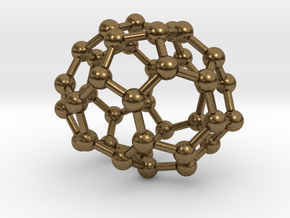 0091 Fullerene c38-10 c2 in Natural Bronze