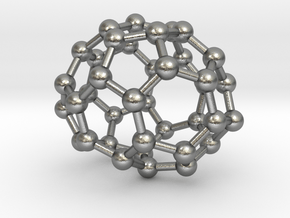 0091 Fullerene c38-10 c2 in Natural Silver