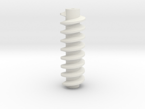 Worm Drive for hobby motors in White Natural Versatile Plastic