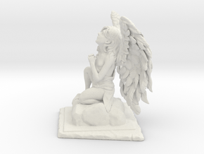 Angel statue in White Natural Versatile Plastic