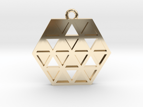 Triforce Star Of David Pendant in 14k Gold Plated Brass
