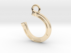 Lucky Horseshoe in 14k Gold Plated Brass