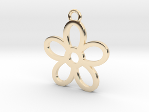Daisy Pendant in 14k Gold Plated Brass