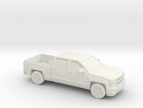1/64 2014 Chevrolet Silverado Crew Cab in White Natural Versatile Plastic