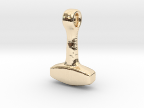 Thors Hammer #20 in 14k Gold Plated Brass
