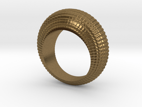 0100 Antisymmetric Torus Ring (Size 6) #001 in Natural Bronze