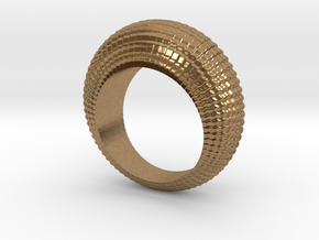 0100 Antisymmetric Torus Ring (Size 6) #001 in Natural Brass