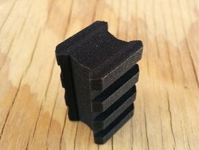 Back-to-Back 3-Slots Picatinny Rails Adapter in Black Natural Versatile Plastic