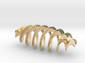 Mesh Torus - 8 crossings in 14k Gold Plated Brass