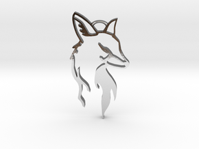 Fox Pendant in Polished Silver