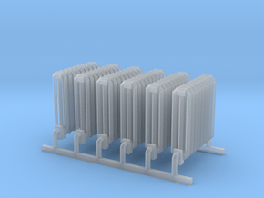 S Scale Radiators X6 in Smooth Fine Detail Plastic