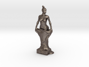 Kim Kardashian sculpture in Polished Bronzed Silver Steel