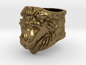 Wilds of Organica - Lion Ring (size 8) in Polished Bronze