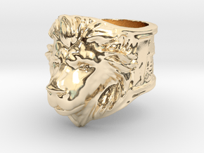 Wilds of Organica - Lion Ring (size 8) in 14k Gold Plated Brass