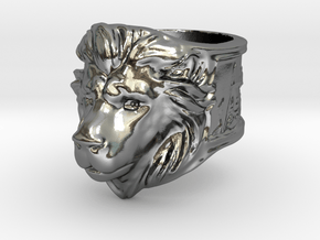 Wilds of Organica - Lion Ring (size 8) in Polished Silver