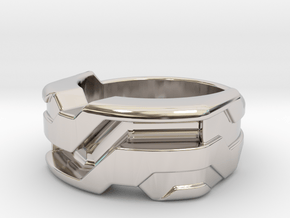US6 Ring XXI: Tritium (Silver) in Platinum