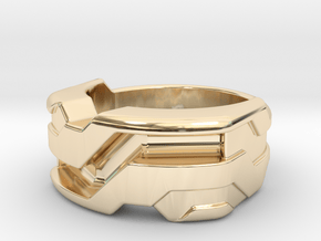 US6 Ring XXI: Tritium (Silver) in 14k Gold Plated Brass