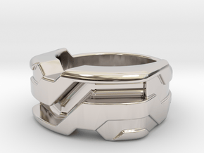 US5 Ring XXI: Tritium (Silver) in Platinum