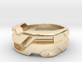 US9 Ring XXI: Tritium (Silver) in 14k Gold Plated Brass