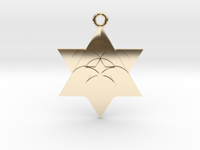 Star Seed Pendant in 14K Yellow Gold