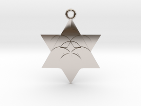 Star Seed Pendant in Rhodium Plated Brass