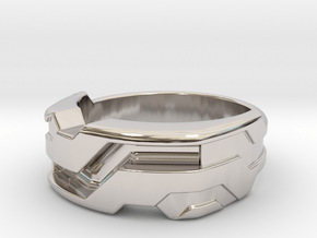 US10.5 Ring XXI: Tritium (Silver) in Platinum