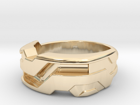 US10.5 Ring XXI: Tritium (Silver) in 14k Gold Plated Brass