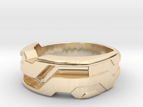 US11.5 Ring XXI: Tritium (Silver) in 14k Gold Plated Brass