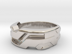 US12 Ring XXI: Tritium (Silver) in Platinum