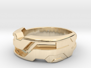 US12 Ring XXI: Tritium (Silver) in 14k Gold Plated Brass