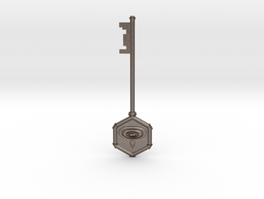 Resident Evil 0: Water key in Polished Bronzed Silver Steel
