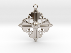Jerusalem Cross Pendant  in Platinum