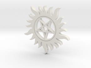 Supernatural inspired pendant in White Natural Versatile Plastic