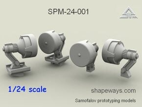 1/24 SPM-24-001 hmmwv additional lights in Clear Ultra Fine Detail Plastic
