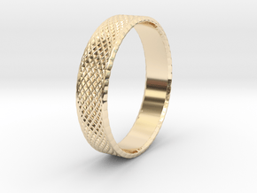 0101 Lissajous Figure Ring (Size9.5, 19.4mm) #002 in 14k Gold Plated Brass