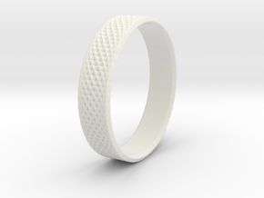 0101 Lissajous Figure Ring (Size9.5, 19.4mm) #002 in White Natural Versatile Plastic