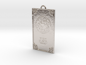Game of Thrones - Targaryen Pendant in Rhodium Plated Brass