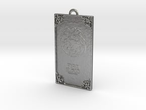 Game of Thrones - Targaryen Pendant in Natural Silver