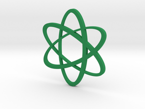 Atom Pendant in Green Processed Versatile Plastic