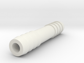 3/8 Inch Hose Barb in White Natural Versatile Plastic