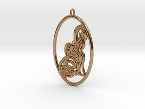 Earring / Pendant - Elephant  in Polished Brass
